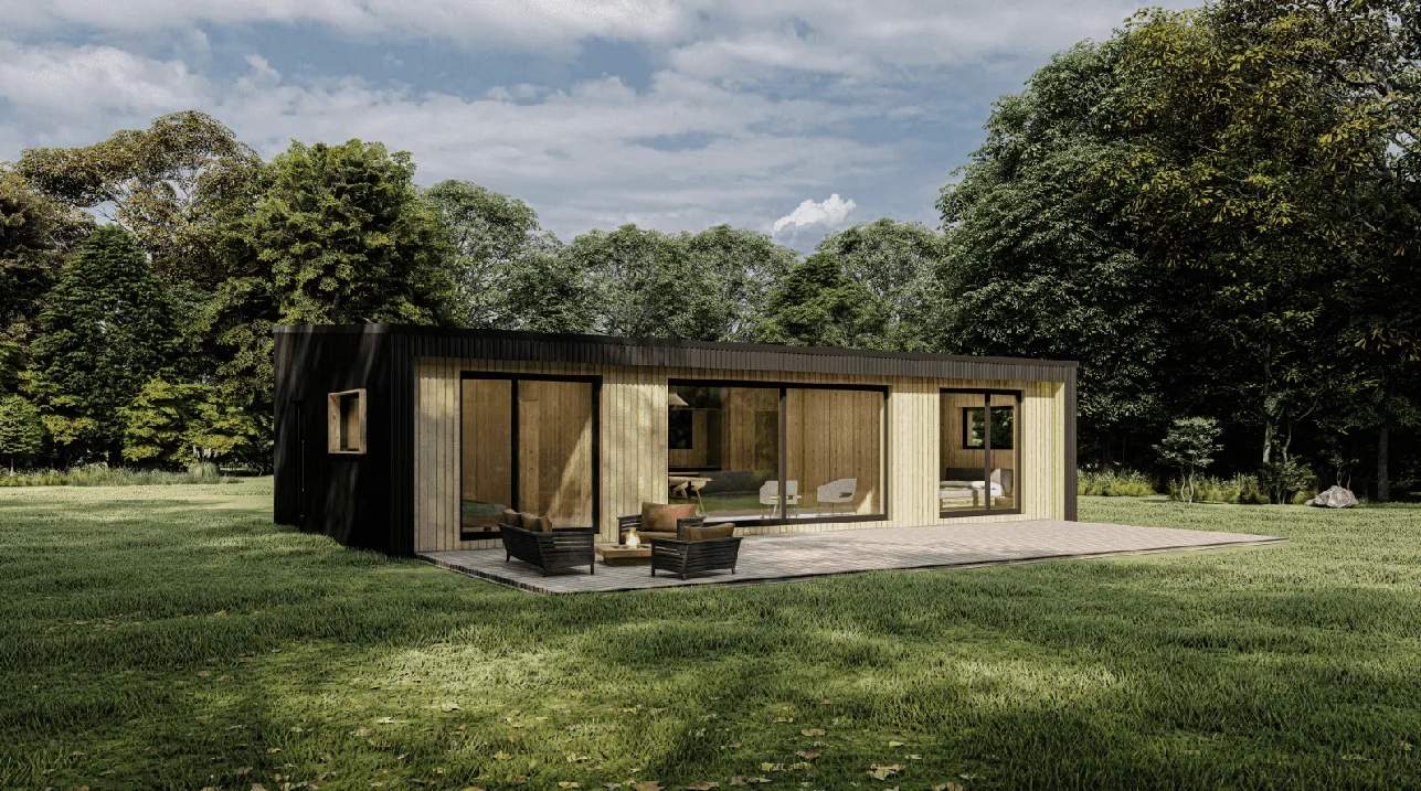 Elemnt modern cabin model - exterior view